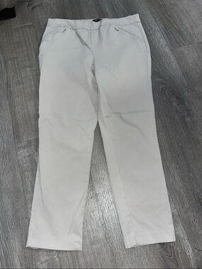 Renaur Women's Light Beige pull on Straight-Leg Trousers size 10